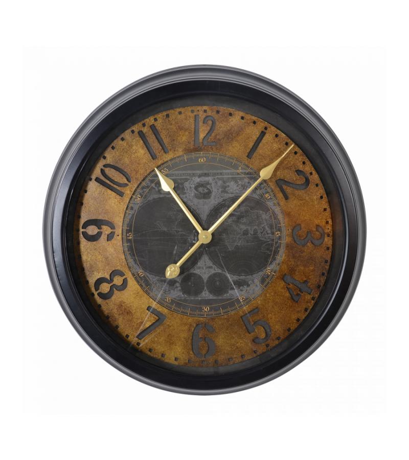 Wandklok Perth retro industrieel 65x11 cm